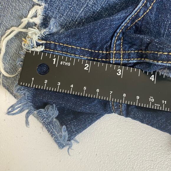 Kancan Sz 7 / 27 Ivanna Ultra High Rise Mom Shorts Denim Jean Cutoff Distressed - Picture 10 of 11